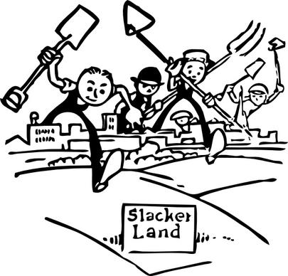 Slacker Land clip art