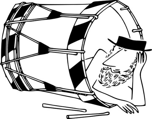 Sleeping In A Basler Drum clip art
