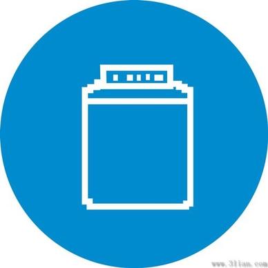 small icons vector blue background
