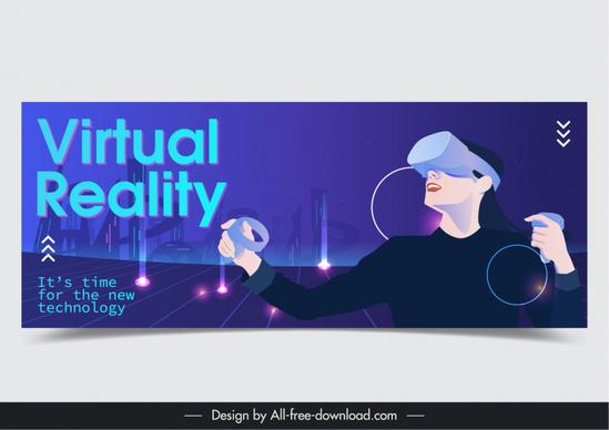 smart glasses gaming accessories banner template dark dynamic