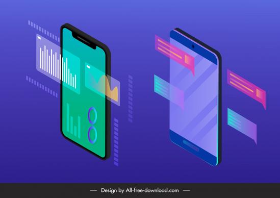 smartphone phone forex concept advertisement 3d sketch