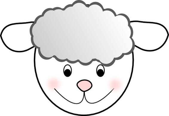 Smiling Good Sheep clip art