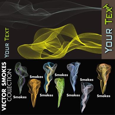 smoke vector multicolored lines