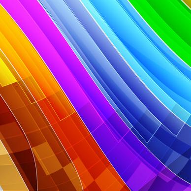 smooth colored wave art background vector
