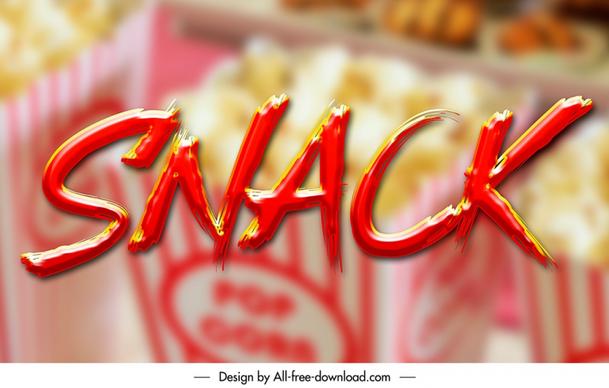 snack style backdrop template flat blurred popcorn text