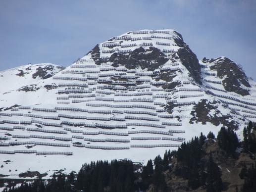 snow barrier saint gothard alps