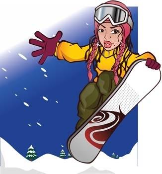 snow boarding vector 12