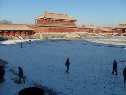 snow in forbidden city