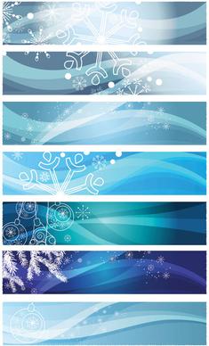 snowflake background banner vector graphic