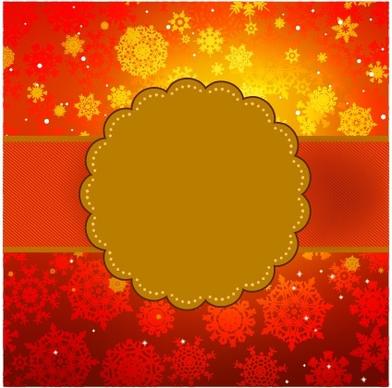 decorative cover pattern template red yellow snowflakes design