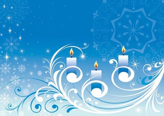 snowflake candle pattern vector