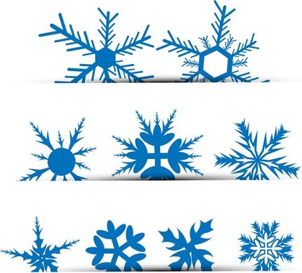 snowflake draw elements vector