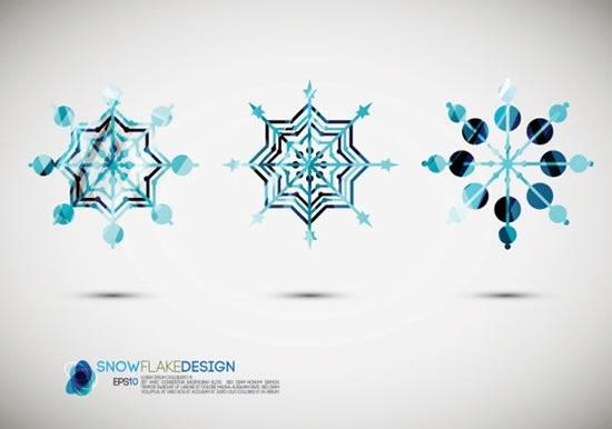 snowflakes templates modern colored flat symmetric decor
