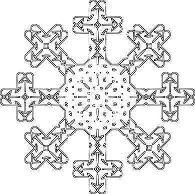 Snowflake Outline clip art