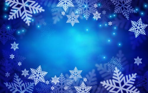 snowflake with dream blue background vector