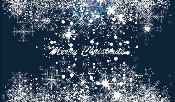 christmas background template dark sparkling snowflakes decor