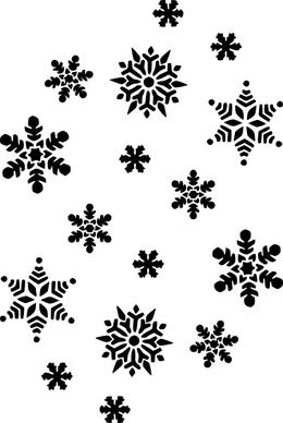 Snowflakes Silhouette clip art
