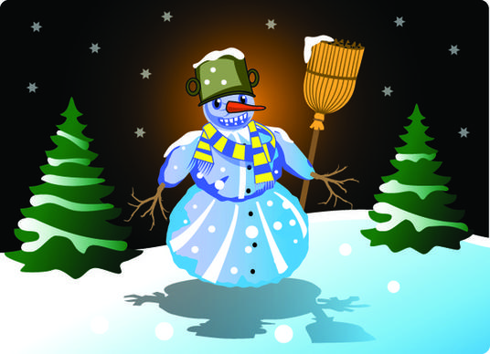 snowman free vector image