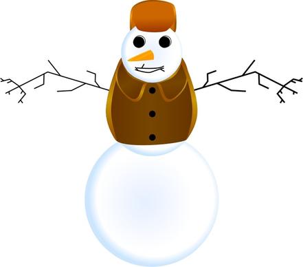 Snowman with clothes