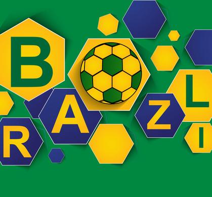 soccer beautiful texture with brazil colors background