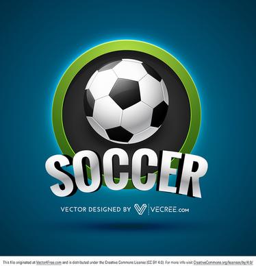 soccer label design vector