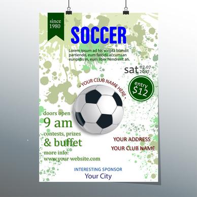soccer ticket vector design with ball illustration