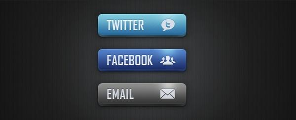 Social Media and Email Buttons