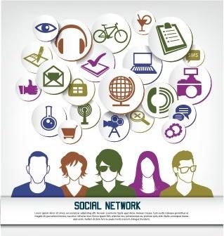 social network business people vector