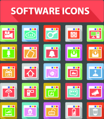 software icons vector graphic