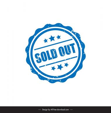 sold out stamp template symmetric retro design 
