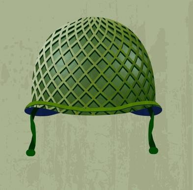 soldier helmet icon shiny green 3d design