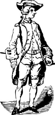 Soldier Historic Cothing clip art