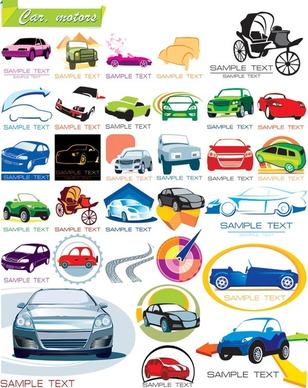 some graphics on the car icon vector