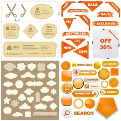 some useful web design decorative elements vector