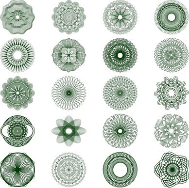 kaleidoscope templates collection sophisticated delusion circles shapes