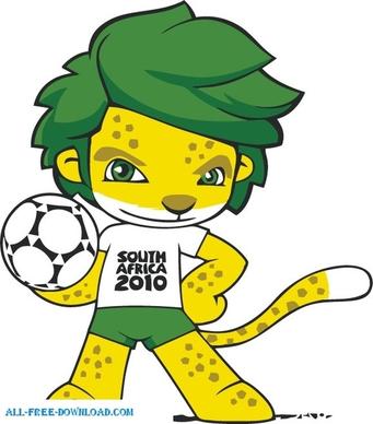 South Africa 2010 World Cup Mascot ZAKUMI Vector adobe ilustrator design