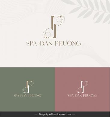 spa an phng logo  elegant leaf stylized texts