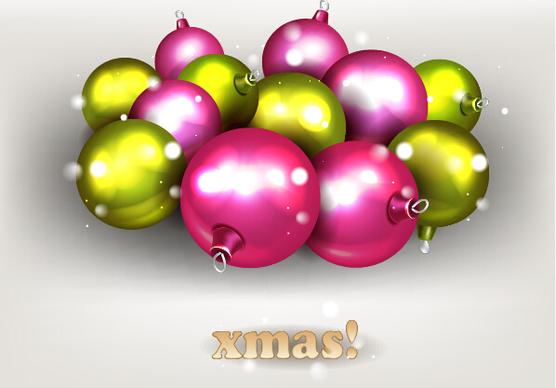 sparkling baubles christmas vector design