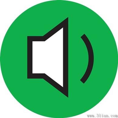 speaker icon vector green background