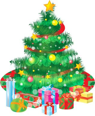 special christmas tree design elements vector