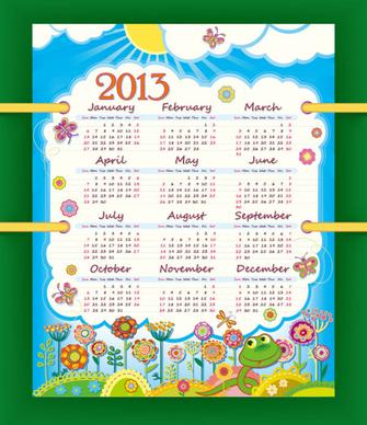 special of13 calendar vector graphics