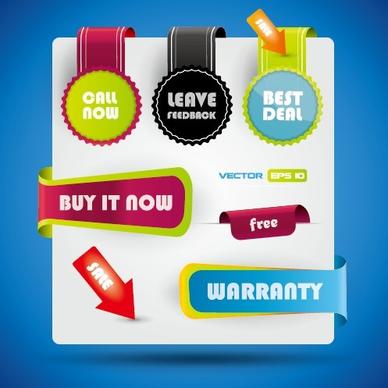 special offer sale labels stickers vector