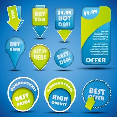 special offer sale labels stickers vector