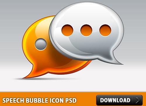 Speech Bubble Icon PSD
