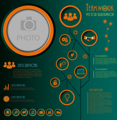 speech bubbles and infographics vector