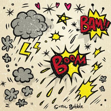 speech bubbles cartoon explosion styles vector set