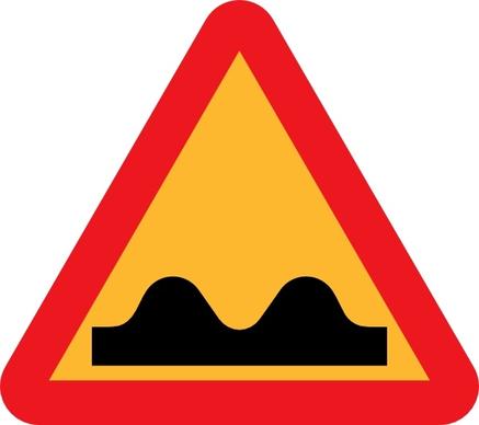 Speed Bump Sign clip art