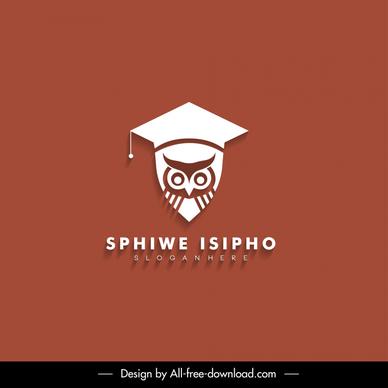 sphiwe isipho logotype flat graduated hat owl sketch