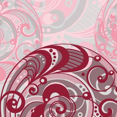 abstract pattern template retro curves decor