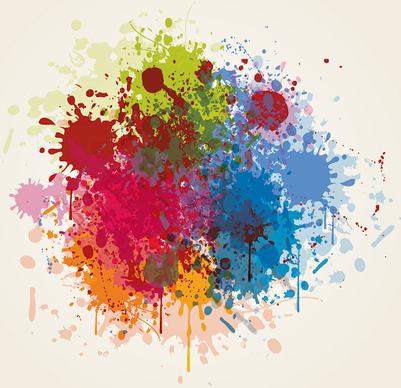 splashed colors vector graphic
